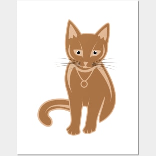 Cute brown cat Posters and Art
